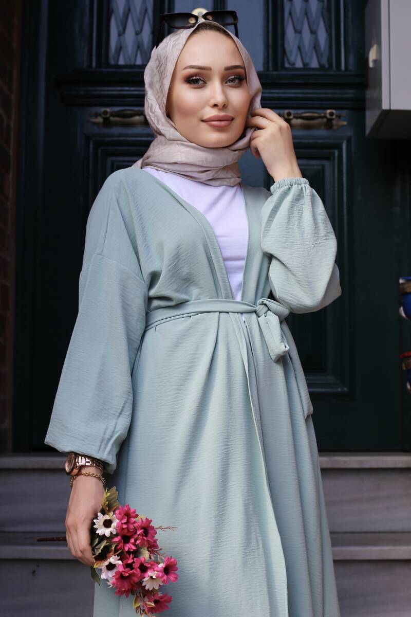 Kadın Kimono Pantolon Aerobin Takım Mint Yeşili